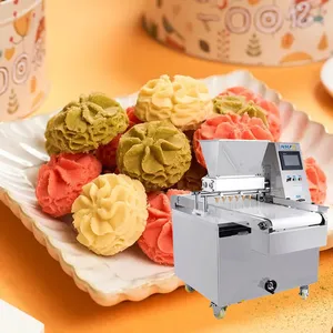 Otomatik mini bisküvi çerez yatırma makinesi endüstriyel döner çerez bisküvi yapma makinesi satılık