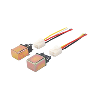 Relais de climatisation pour boîtier en acier de voiture, avec pattes en cuivre, pointe argentée, 12V/24V, 4 broches, jeu de fils en cuivre et connecteur de liaison