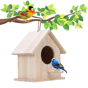 Nichoir à oiseaux en <span class=keywords><strong>bois</strong></span> de paulownia, style américain, pas cher, pour extérieur, à suspendre - Product Image 1
