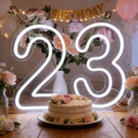 Chiffres néon géants 3D en mosaïque de 3 et 4 pieds pour anniversaire, lettres Mosaico, panneau de fête prénatale, décor de toile de fond photo