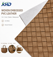 Tissu en cuir PVC gaufré écologique, élastique, imperméable, anti-moisissure et résistant à l'abrasion, 1,0-1,1 mm, pour sacs à main, carnets et canapés