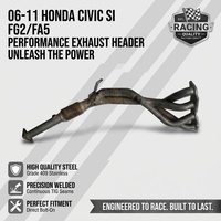 Collecteur d'échappement RACING en acier inoxydable poli, collecteur haute performance en acier inoxydable pour Honda Civic Si FG2/FA5 2.0L 2006-2011, moteur modifié pour la performance