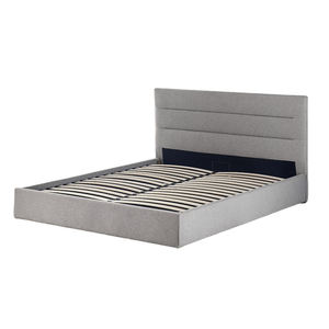 उच्च हेडबोर्ड के साथ मखमली कपड़े किंग बिस्तर फ्रेम - Product Image 6