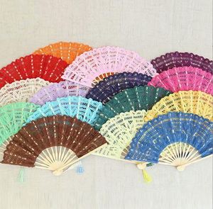 Abanico de encaje bordado a mano, doble capa, plegable, color beige, recuerdos de boda para invitados, manualidades. - Product Image 1