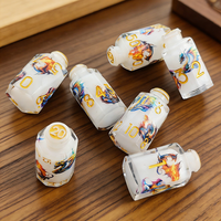 Ensemble de 7 dés polyédriques en résine Dragon Art Bullet DND pour jeux de rôle fantastiques sur table, dés de jeu personnalisés numérotés en or