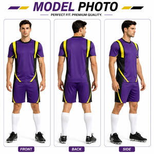 Nuevo Uniforme de Fútbol Cómodo para Hombre, Color y Talla Personalizables, Uniforme de Fútbol Transpirable con Logotipo - Product Image 1