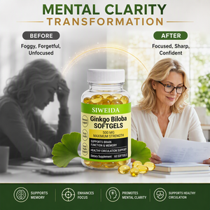 Gélules molles premium d’extrait de <span class=keywords><strong>ginkgo</strong></span> <span class=keywords><strong>biloba</strong></span> 8 en 1 – 500mg avec vitamine E – Complément bien-être pour la santé cérébrale - Product Image 3