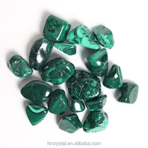 Natural Tumbled Gemstone Irregular Green Malachite Crystal Tumbled Gravel Stones for Sale