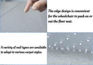 سجادة كرسي شفافة مقاومة للماء من البلاستيك PVC، واقي أرضية مضاد للانزلاق، سجادة مكتبية صديقة للبيئة شفافة - Product Image 5