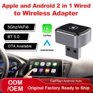 2025 mới Android tự động không dây xe Carplay <span class=keywords><strong>adapter</strong></span> 2in1 Plug and Play Wifi <span class=keywords><strong>Bluetooth</strong></span> tự động kết nối OTA cập nhật Mini Carplay - Product Image 2