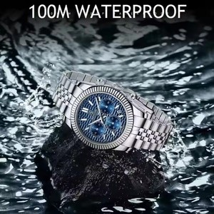 Reloj Benyar para hombre Six Hands JAPAN MOVT, Reloj de pulsera de cuarzo, cristal de zafiro, resistente al agua, cronógrafo multifuncional, Reloj - Product Image 4