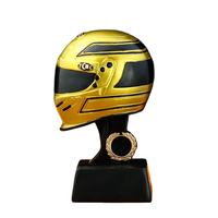Trophée en résine pour vélo d'équilibre, karting et course automobile - Trophée commémoratif durable RS avec impression UV et casque