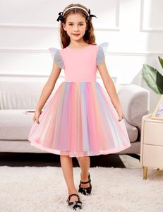 Arshiner Bebek Tutu Elbise Küçük Kızlar Yaz Tül Backless Parti Doğum Günü Polyester Pamuk Karışımı 2-6Y - Product Image 5