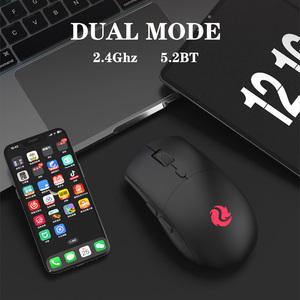 Ratón inalámbrico de modo dual recargable, ratón ergonómico para juegos de oficina, ratones ópticos silenciosos para ordenador - Product Image 2