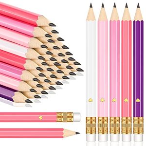 Crayons en bois personnalisables au design innovant, motif cœur coloré, pour mariages et fêtes, fabriqués selon des normes standard - Product Image 2