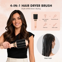 Sikat Rambut Elektrik Profesional 4 in 1 dengan Motor Tanpa Sikat, Pengering Rambut Berkecepatan Tinggi, Sikat Udara Panas, Multistyler Salon