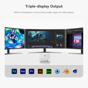 Mini PC SER8 7 8745HS/8845HS CPU 32GB DDR5 NVMe PCIE 4.0 SSD Computadora de Escritorio 4K Pantalla Triple SER8 R7-8745HS AMD Ryzen 7 8745HS - Product Image 3