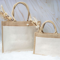 Sacs fourre-tout en toile de jute laminée écologiques en gros, réutilisables, avec logo personnalisé pour la publicité, grande fermeture éclair