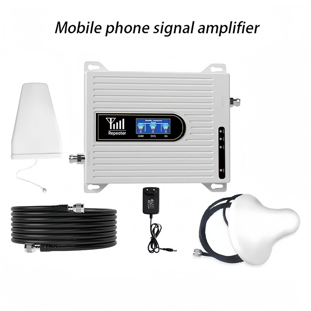 SIGNALWELL Home Outdoor 2G 3G 4G 5G LTE WiFi Antenna GSM Tri-Band Signal Booster with 500-1000sqm Coverage 70dBi Gain