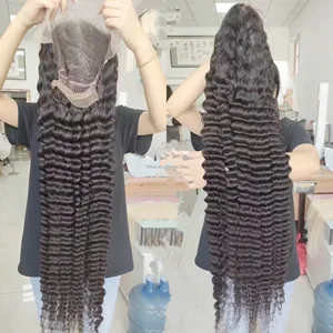 Perucas frontal renda, cabelo humano hd vendors 40 polegadas pré-montada 13x4 13x6 cabelo brasileiro para mulheres negras, brasileiro