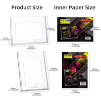 Porte-affiche horizontal A5 en plastique transparent pour table en forme de L support en acrylique pour flyer document bureau