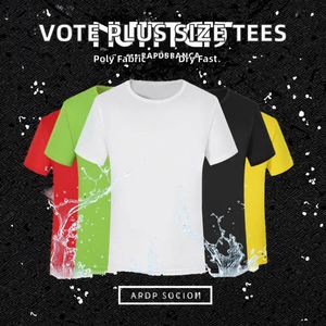 T-shirts de campagne électorale présidentielle 100 % polyester, respirants, en jersey, décontractés, grandes tailles, design uni, pour le vote - Product Image 2
