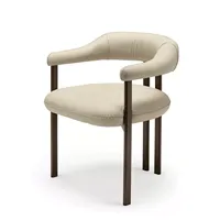 Chaise de salle à manger en cuir moderne - Empilable, légère, stable, écologique pour la maison, le bureau, l'hôtel et l'extérieur