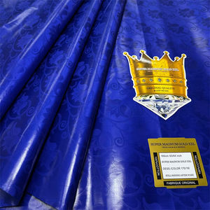 En Gros 100% Coton Super Magnum Or XXL Tissu Brodé Bazin Riche Haute Qualité Brillant Bazin Riche Matière Peignée Tissée - Product Image 2