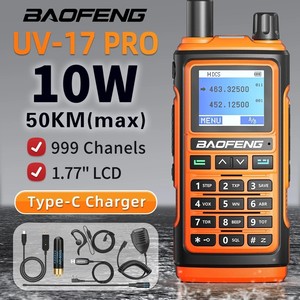 Radio portable Baofeng UV17Pro double bande FM avec écran LCD, batterie rechargeable, utilisation en extérieur - Product Image 4