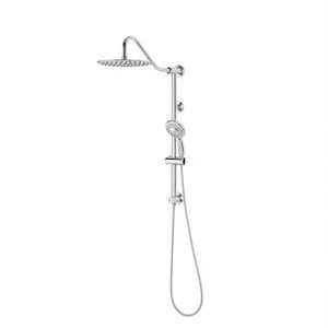 Ensemble de douche à main et de douche suspendue, 2 têtes de douche rondes de 10 pouces, chromées, pour salle de bain moderne - Product Image 1