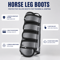 Fournitures équestres, protections de jambes pour chevaux, souples, absorbant les chocs, résistantes aux impacts, respirantes, bottes d'équitation, bandages pour jambes d'équidés