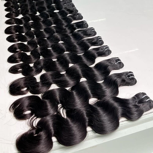 Extensions de cheveux naturels vierges vietnamiens 100 % non traités, lisses et ondulés, double épaisseur, prix d'usine, fournisseur - Product Image 1