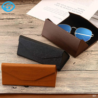 Usine En Gros Logo Personnalisé À La Main Pliant Étui En Cuir À La Mode Étanche Lunettes De Soleil Boîte Bas Lunettes Cas Sacs