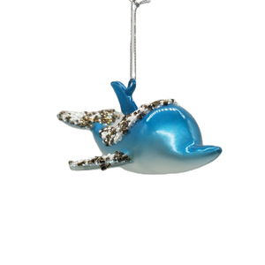 ของตกแต่งคริสต์มาสแก้วเป่ารูปปลาวาฬชีวิตทางทะเลเครื่องประดับคริสต์มาสแก้วปลา<span class=keywords><strong>ฉลาม</strong></span>สีน้ำเงิน - Product Image 3