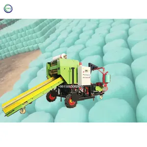 קש bundling, עטיפה משולבת מכונת סופג להאכיל baler, אורז קש חציר מכונה למכירה