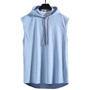 Camiseta sin Mangas Vintage Ecológica Personalizada para Hombre, Transpirable, de Alta Calidad, Estilo Urbano de Verano, Delgada, con Capucha - Product Image 3