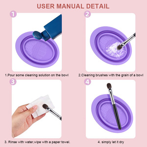Portable Foldable <b>Silicone</b> Makeup Brush Cleaner Bowl Reusable Cleaning Drying <b>Tool</b> for Beauty Sponge Egg Powder Puff Cosmetic - Product Image 5