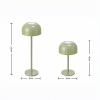 Lampe de table champignon minimaliste contemporaine à commande tactile, alimentée par batterie, sans fil, à intensité variable pour bar, hôtel, chambre à coucher