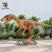 Dinosaure animatronique en silicone sur mesure, simulé, à commande par servomoteur, fabriqué sur mesure pour le centre National Geographic