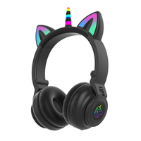 Audífonos Inalámbricos BT con Diseño Lindo, Material Agradable al Tacto, Auriculares para Niños con Luz RGB y Batería de Larga Duración, Novedad 2026