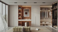 Lesso Home Îlot de dressing de luxe moderne électrique avec unités de rangement à tiroirs pour chambre à coucher et villa