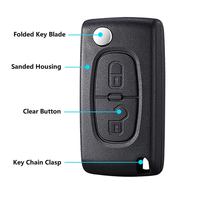 Télécommande de remplacement pour clé de véhicule, 2-3 boutons, pour systèmes de verrouillage centralisé des portes de voiture - Fabricant