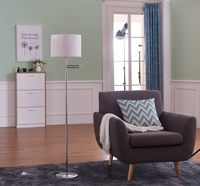 Trépied bois lampadaire décoration éclairage 3 jambes lampes debout avec tambour tissu abat-jour sol abat-jour