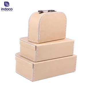 중국 공급 업체 도매 미니 판지 맞춤형 화이트 크래프트 종이 여행 가방