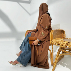 Ensemble Abaya Élégant Grande Taille 2026 Nouvelle Collection – Kaftan Femme à Manches Longues et Bordure Dentelle, Tenue de Soirée Formelle Musulmane - Product Image 4