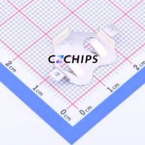 MY-1620-01 Button & Strip Battery Connector SMD Connector Battery Clip CR1620 Phosphor Bronze Nickel - Product Image 2