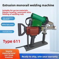 Nouvelle machine de soudage à une seule couture pour géomembrane HDPE imperméable, pour feuilles et tuyaux en PP, extrusion double étage 220V