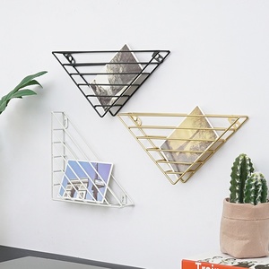 KINNO Simple nordique fer Art tenture murale étagère maison décorative métal porte-revues cuisine stockage salon meubles - Product Image 6