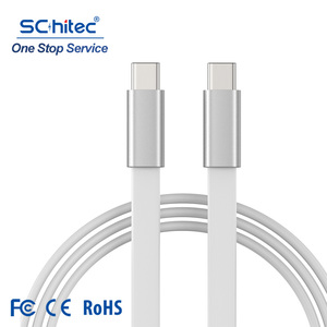 สายชาร์จ Schitec สีขาว 60W USB C ยาว 1 เมตร วัสดุ TPE รองรับการชาร์จเร็วแบบ Super Charging สาย Type C to C สำหรับ iPhone - Product Image 1
