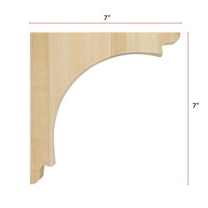 Gỗ cứng lớn vòm <span class=keywords><strong>corbel</strong></span> chưa hoàn thành trang trí thông corbels cho bàn lò sưởi mantel Kệ DIY cải thiện nhà - Product Image 3